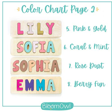 Custom Wooden Name Puzzle for Kids | Bloom Owl