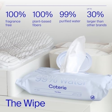 Coterie Baby Wipes - Gentle, Large, Eco-Friendly Essentials