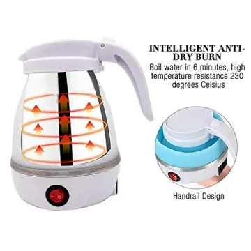 Portable Travel Electric Kettle for Coffee and Tea - Collapsible & Compact