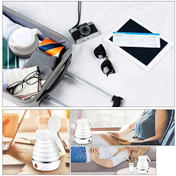 Portable Travel Electric Kettle for Coffee and Tea - Collapsible & Compact