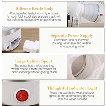 Portable Travel Electric Kettle for Coffee and Tea - Collapsible & Compact