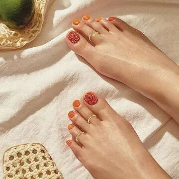 Awinesn Adjustable Gold Toe Rings Set for Women