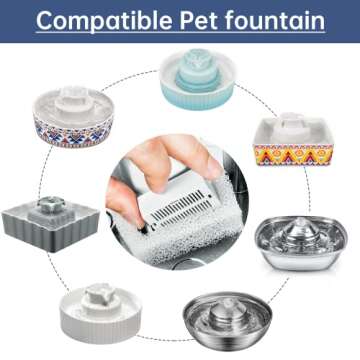 Cat Water Fountain Replacement Filters - Eco-Friendly 8+2 Pack for Pets
