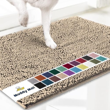 Muddy Mat® Shown ON TV: Absorbent Microfiber Door & Pet Rug - Soft Chenille