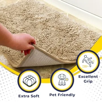 Muddy Mat® Highly Absorbent Microfiber Rug - Beige 28"X18"