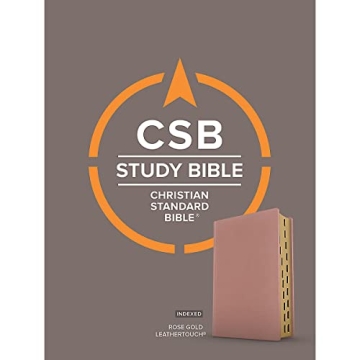 CSB Study Bible - Rose Gold, Indexed, Red Letter Edition
