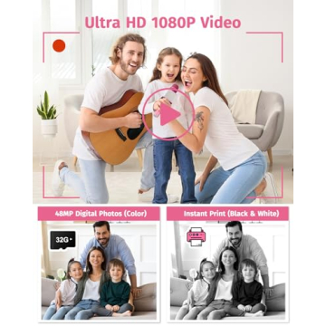 Adorable Instant Camera for Kids with Dual-Lens and Printing