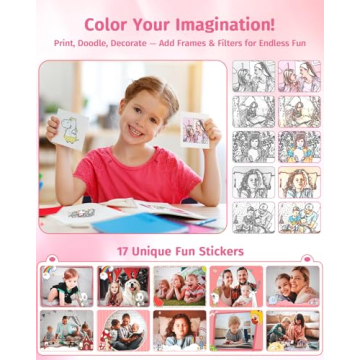 Adorable Instant Camera for Kids with Dual-Lens and Printing