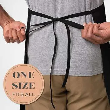 White Classic Black Aprons Bulk - Commercial Chef Bib Apron for Kitchen and Restaurant Cooking without Pockets, Unisex Women and Men, Adult - 12 Pack