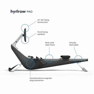 Hydrow Pro Rowing Machine - Immersive Workouts & Compact Design