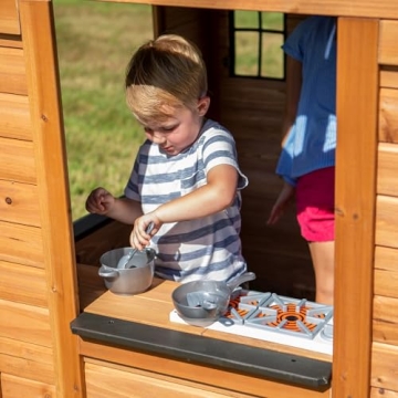 Sweetwater Cedar Wooden Playhouse - Fun for Kids