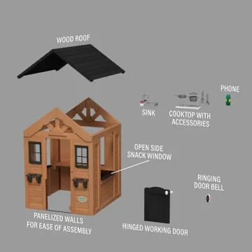 Sweetwater Cedar Wooden Playhouse - Fun for Kids