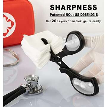 MEUUT 2 Pack Medical Scissors Trauma Shears - Heavy Duty Surgical Grade EMT Scissors