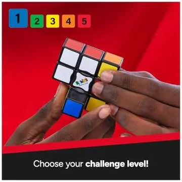 Rubik’s Cube, Edge, 3x3x1 Rubik’s Cube for Beginners Single Layer Puzzle Retro Educational Brain Teaser Travel Fidget Toy for Adults & Kids Ages 8+