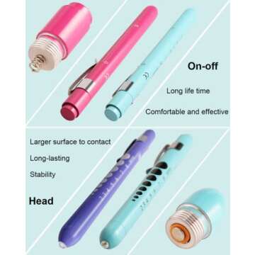 MEUUT 3 Pack Pen Lights for Nurses with 6 Batteries – Medical Penlights Nurse Accessories for Work...