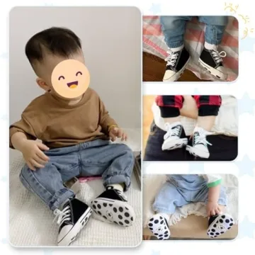 Save Beautiful Baby Girls Boys Canvas Sneakers Soft Sole High-Top Ankle Infant First Walkers Crib Shoes