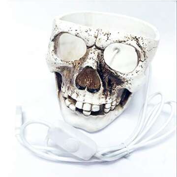 Lucktao Unique Skull Himalayan Salt Lamp with Dimmer