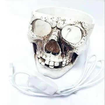 Lucktao Unique Skull Himalayan Salt Lamp with Dimmer