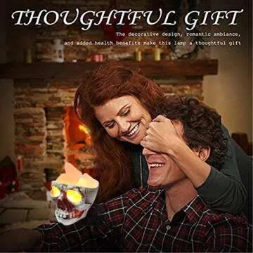 Lucktao Unique Skull Himalayan Salt Lamp with Dimmer