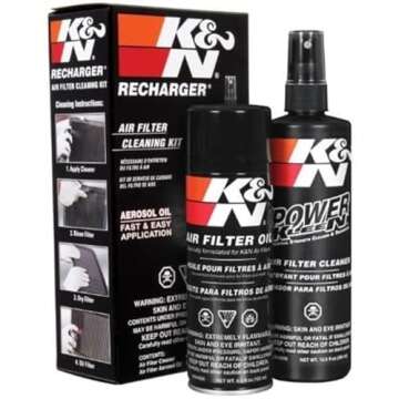 K&N Air Filter Cleaning Kit: Aerosol Filter Cleaner and Oil Kit; Restores Engine Air Filter Performa...