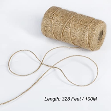 Tenn Well Natural Jute Twine for Crafting and Gardening