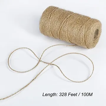 Tenn Well Natural Jute Twine for Crafting and Gardening