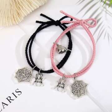 SacXand Spider Hero Matching Bracelets For Couples Best Friend Bff Friendship Relationship Bracelets...