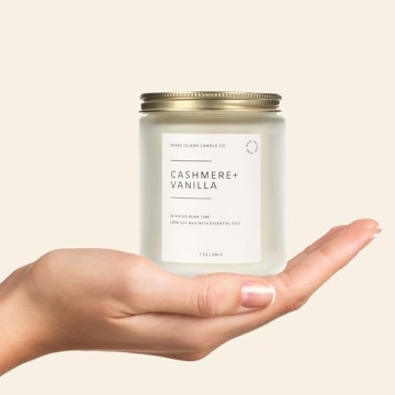 Cashmere Vanilla Scented Candle 50+ Hrs Eco-Friendly