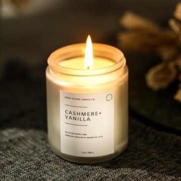 Cashmere Vanilla Scented Candle 50+ Hrs Eco-Friendly