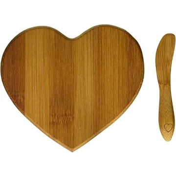 Heart-Shaped Mini Bamboo Cheese Board for Unique Gifts