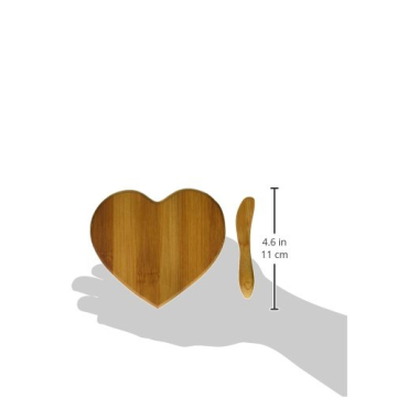 Heart-Shaped Mini Bamboo Cheese Board for Unique Gifts