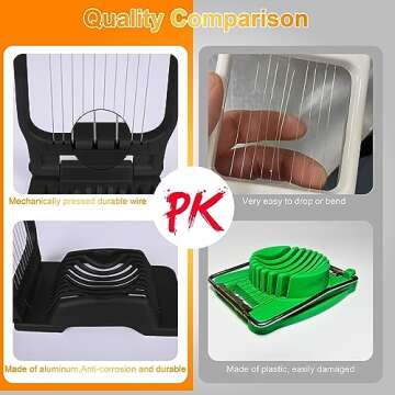 Durable Egg Slicer for Perfectly Sliced Eggs and Fruits