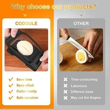 Durable Egg Slicer for Perfectly Sliced Eggs and Fruits