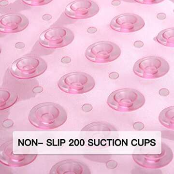 YINENN Bath and Shower Safety Mats 40x16 inch, Non Slip with Suction Cups for Bathroom Stall and Tub...