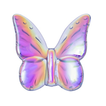 LONGWIN AB-Coated Crystal Flying Butterfly Figurines Collectible Crystal Animal Home Decor Ornaments