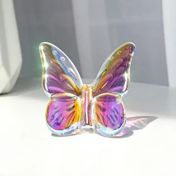LONGWIN Crystal Butterfly Figurine - Elegant Home Decor