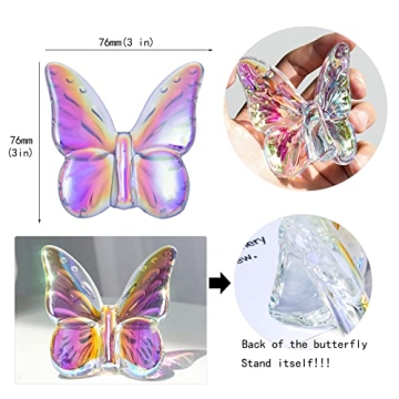 LONGWIN Crystal Butterfly Figurine - Elegant Home Decor