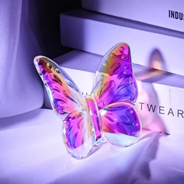 LONGWIN Crystal Butterfly Figurine - Elegant Home Decor