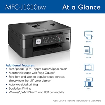 Brother MFC-J1010DW Wireless All-in-One Printer