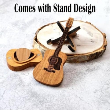 Sherum Strumbox Wooden Guitar Pick Box & Picks