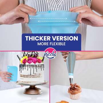 Riccle 94 pcs Cake Decorating Kit with Turntable and Tools