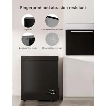 Bodacious 3.5 cuft Chest Freezer - Compact, Energy-Efficient, Quiet Small Deep Freezer with Adjustable Temperature for Apartments and RVs