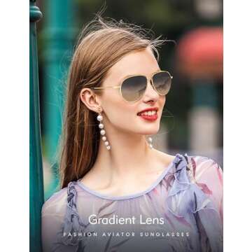 LUENX Men Women Aviator Sunglasses Polarized - Stylish & Durable