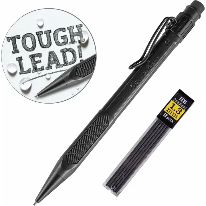 Weatherproof Mechanical Pencil with 12 Lead Refills