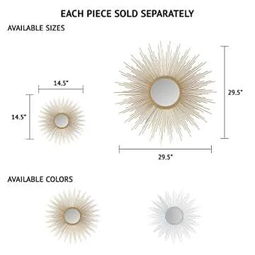 Elegant Madison Park Gold Sunburst Mirror for Your Space