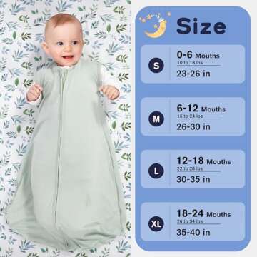GUNTAIL Baby Sleep Sack 6-12 Months Baby Wearable Blanket 100% Rayon Cotton 2-Way Zipper Toddler Sleeping Sack，Comfy Soft Lightweight TOG 0.3
