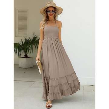 LILLUSORY Women's Backless Maxi Dress for Summer 2023