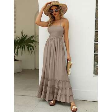 LILLUSORY Women's Backless Maxi Dress for Summer 2023