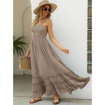 LILLUSORY Women's Backless Maxi Dress for Summer 2023