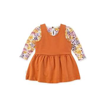 Burt's Bees Baby Baby Bodysuit & Pant Set, Caramel, 0-3 Months